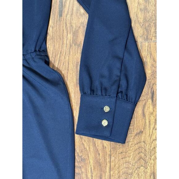 Lauren Ralph Lauren NWT Jumpsuit Navy Classic Stretch - Women's Size M - Picture 11 of 14